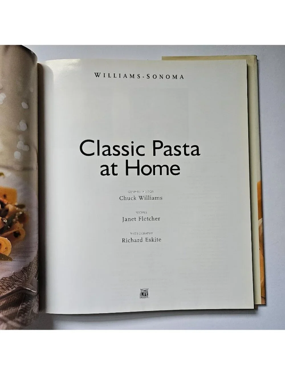 Williams-Sonoma Classic Pasta at Home vintage cookbook 1998 Hardcover Williams